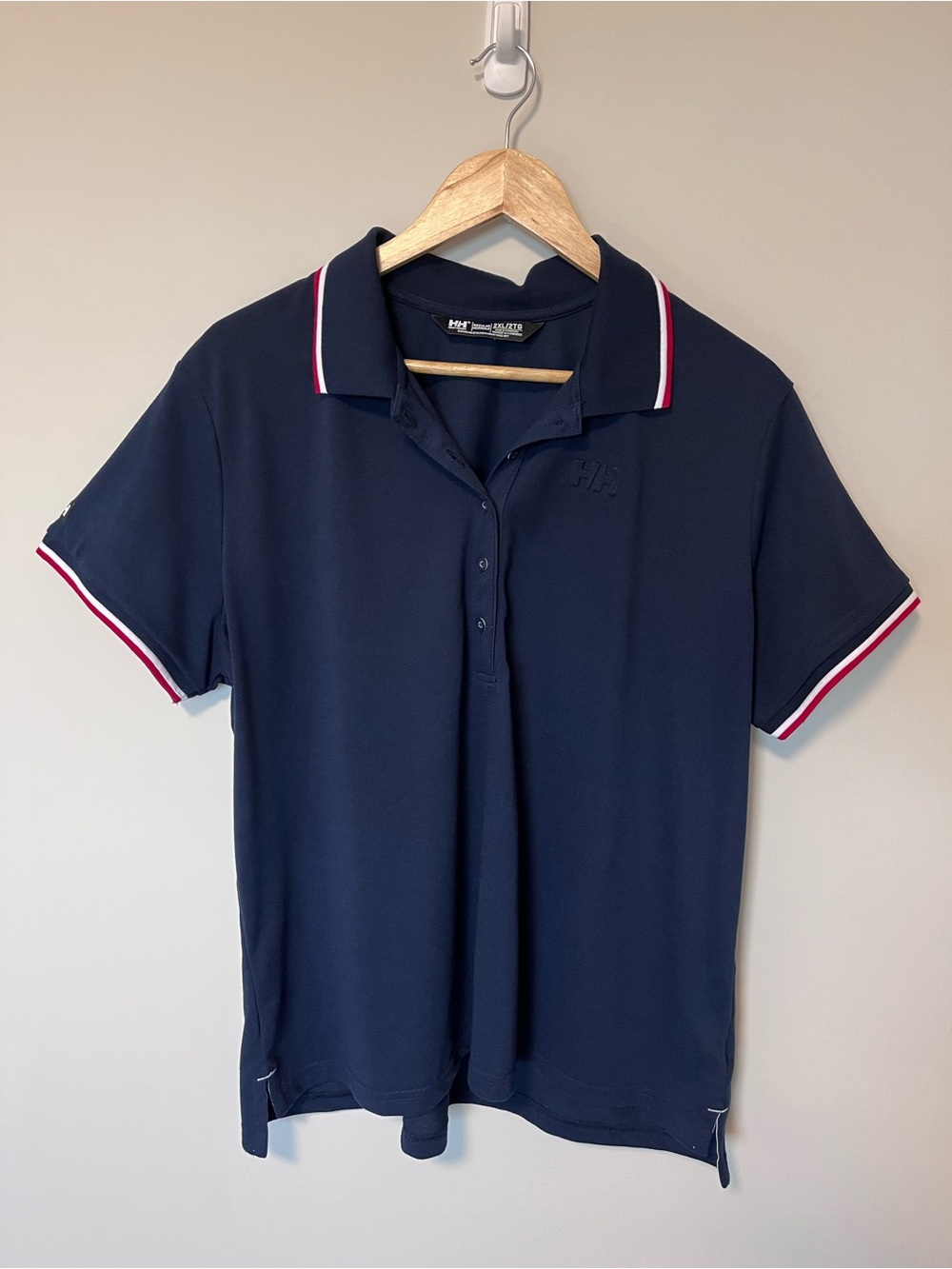 Helly Hansen 2XL Men’s Navy Polo Short Sleeve Athleisure Golf Collared Shirt